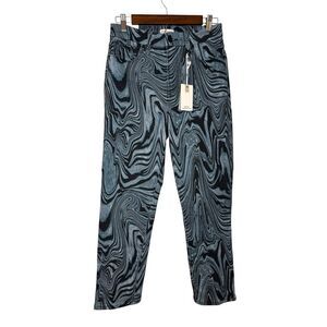 Good American Good‎ Classic Ink Swirl Jeans Size 6 NWT